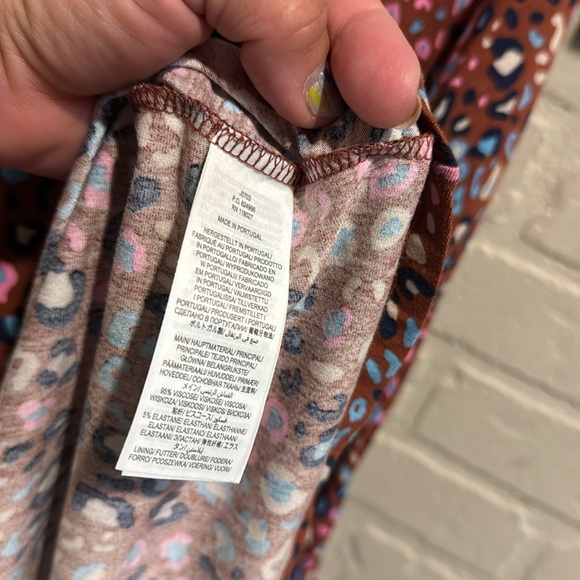 Boden Multicolor dress Leopard Print 16 regular stretch soft viscose modest core - Picture 5 of 7